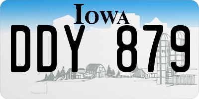 IA license plate DDY879