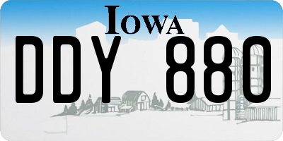 IA license plate DDY880