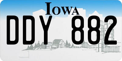 IA license plate DDY882