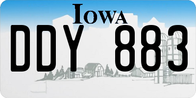 IA license plate DDY883