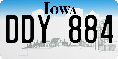 IA license plate DDY884