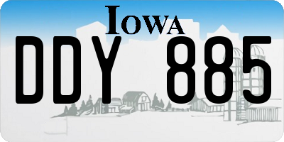 IA license plate DDY885