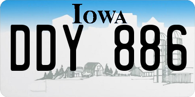 IA license plate DDY886