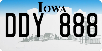 IA license plate DDY888