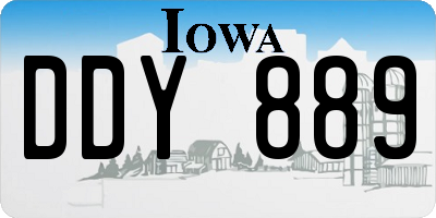 IA license plate DDY889