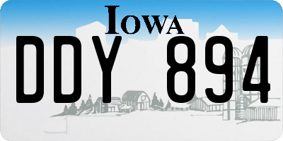 IA license plate DDY894