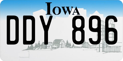IA license plate DDY896