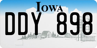 IA license plate DDY898