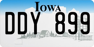 IA license plate DDY899