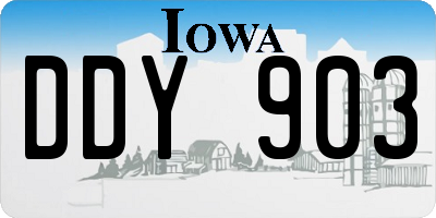 IA license plate DDY903