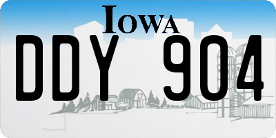 IA license plate DDY904