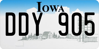 IA license plate DDY905