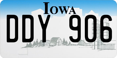 IA license plate DDY906