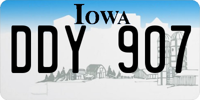 IA license plate DDY907