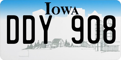 IA license plate DDY908