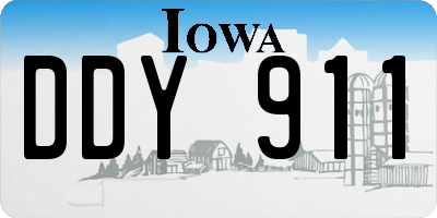 IA license plate DDY911