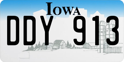 IA license plate DDY913