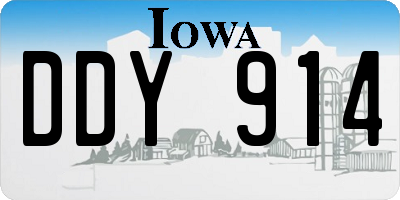 IA license plate DDY914