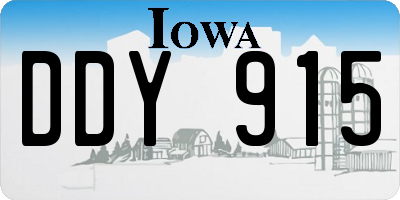 IA license plate DDY915