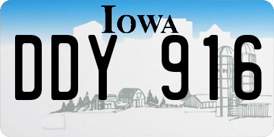 IA license plate DDY916