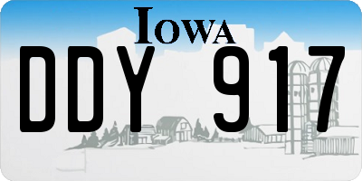 IA license plate DDY917