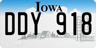 IA license plate DDY918