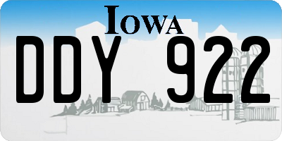 IA license plate DDY922