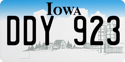 IA license plate DDY923