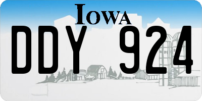 IA license plate DDY924