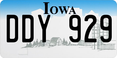 IA license plate DDY929