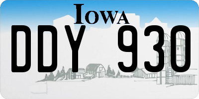 IA license plate DDY930