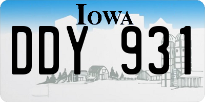IA license plate DDY931
