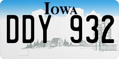 IA license plate DDY932