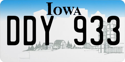 IA license plate DDY933