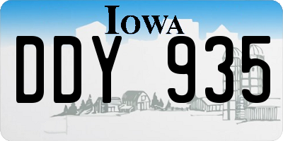 IA license plate DDY935