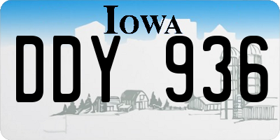IA license plate DDY936
