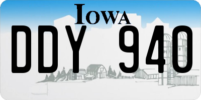 IA license plate DDY940