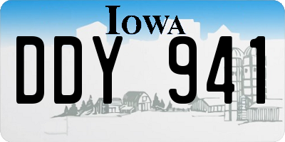 IA license plate DDY941