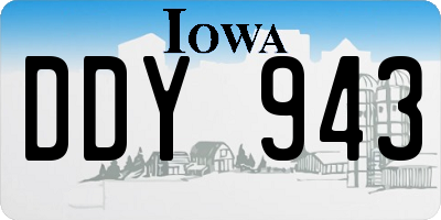 IA license plate DDY943