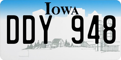 IA license plate DDY948