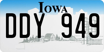 IA license plate DDY949