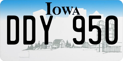 IA license plate DDY950