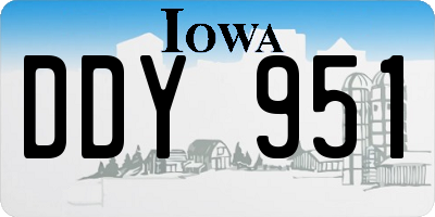 IA license plate DDY951