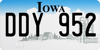 IA license plate DDY952