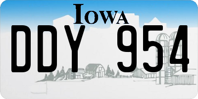 IA license plate DDY954