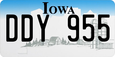 IA license plate DDY955