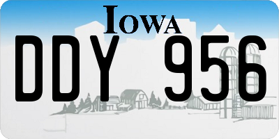 IA license plate DDY956