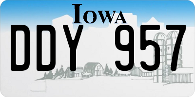 IA license plate DDY957
