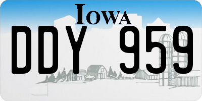 IA license plate DDY959