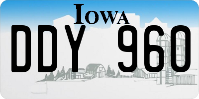 IA license plate DDY960